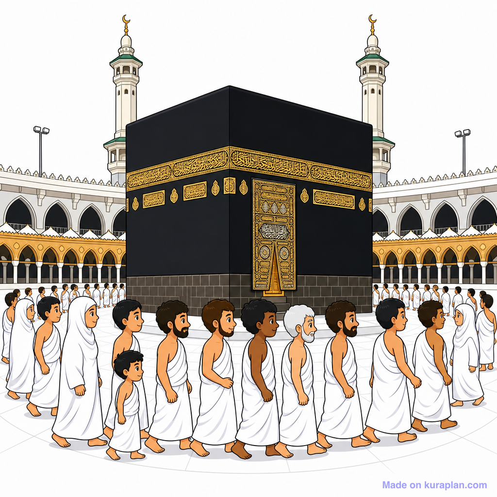 Pria mengenakan pakaian Ihram